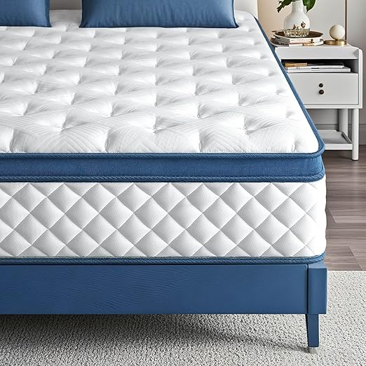 Twin Mattress, 10 Inch Medium Firm Hybrid Twin Size Bed Mattress, Memory Foam Mattress in a Box for Pressure Relief, Individual Pocket Spring-Motion Isolation with Edge Support