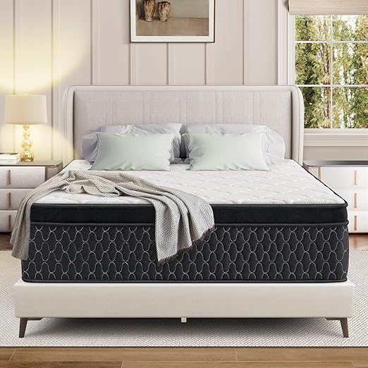 10 Inch Full Size Mattress,Memory Foam Hybird Mattress in a Box,Full Mattress with Individually Wrapped Pocket Springs,Motion Isolation,Pressure Relief,Strong Edge Support,Medium Firm