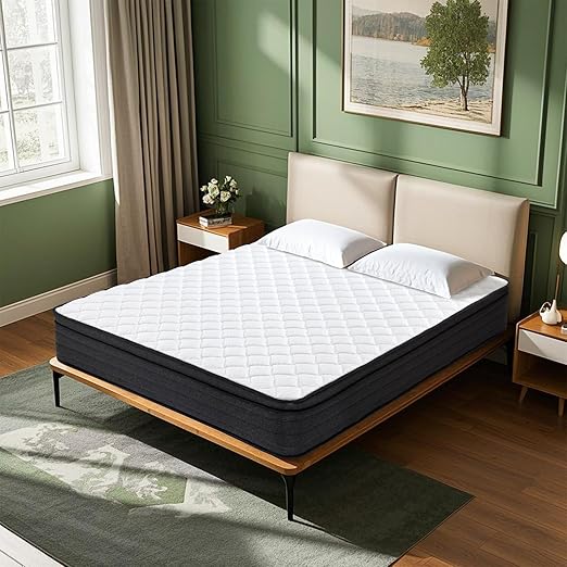12 Inch Hybrid Mattress, Medium Feel, with Individual Pocket Spring for Motion Isolation & Silent Sleep, Pressure Relief, Mattress in A Box (Twin)