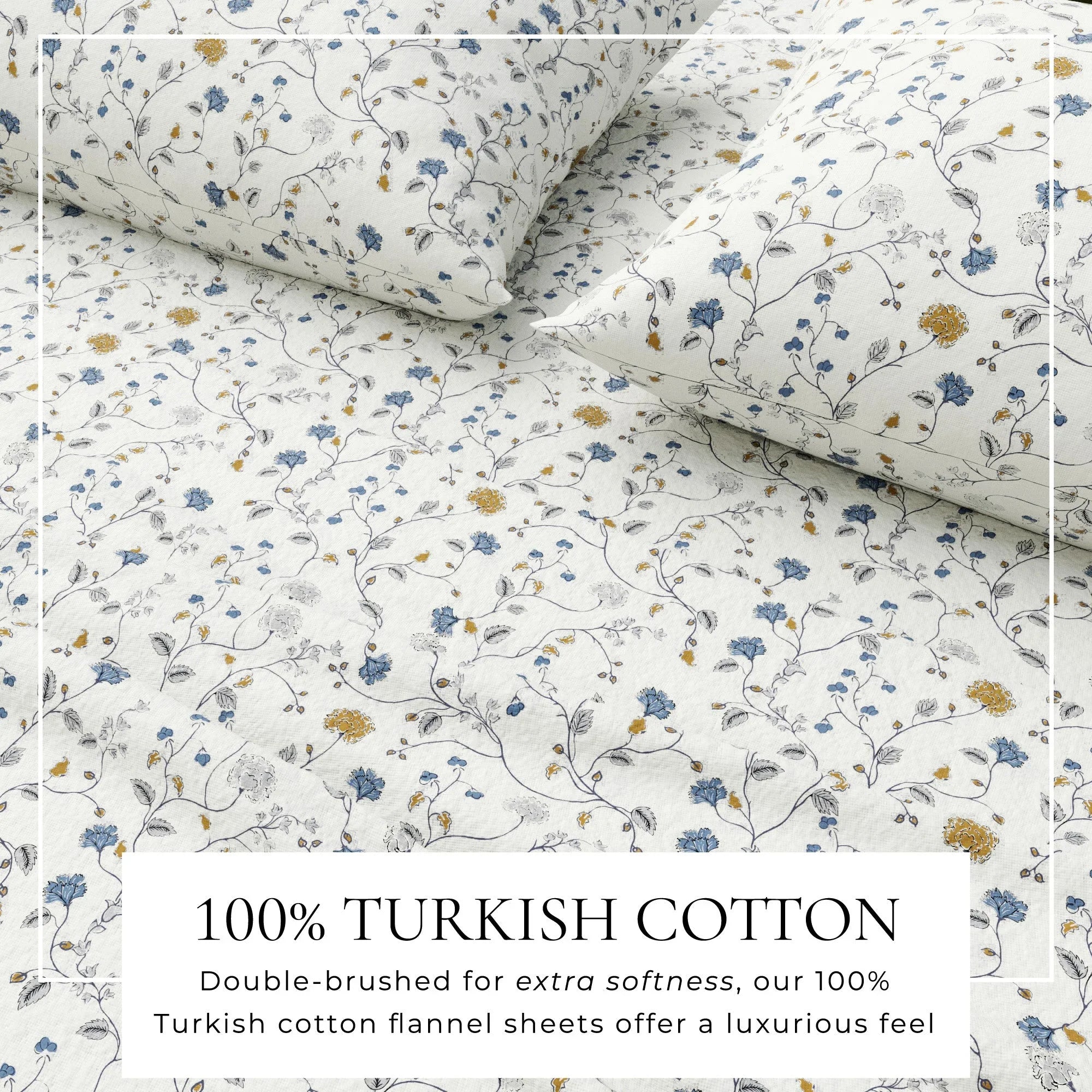 Winter Floral Cotton Sheet Set Collection