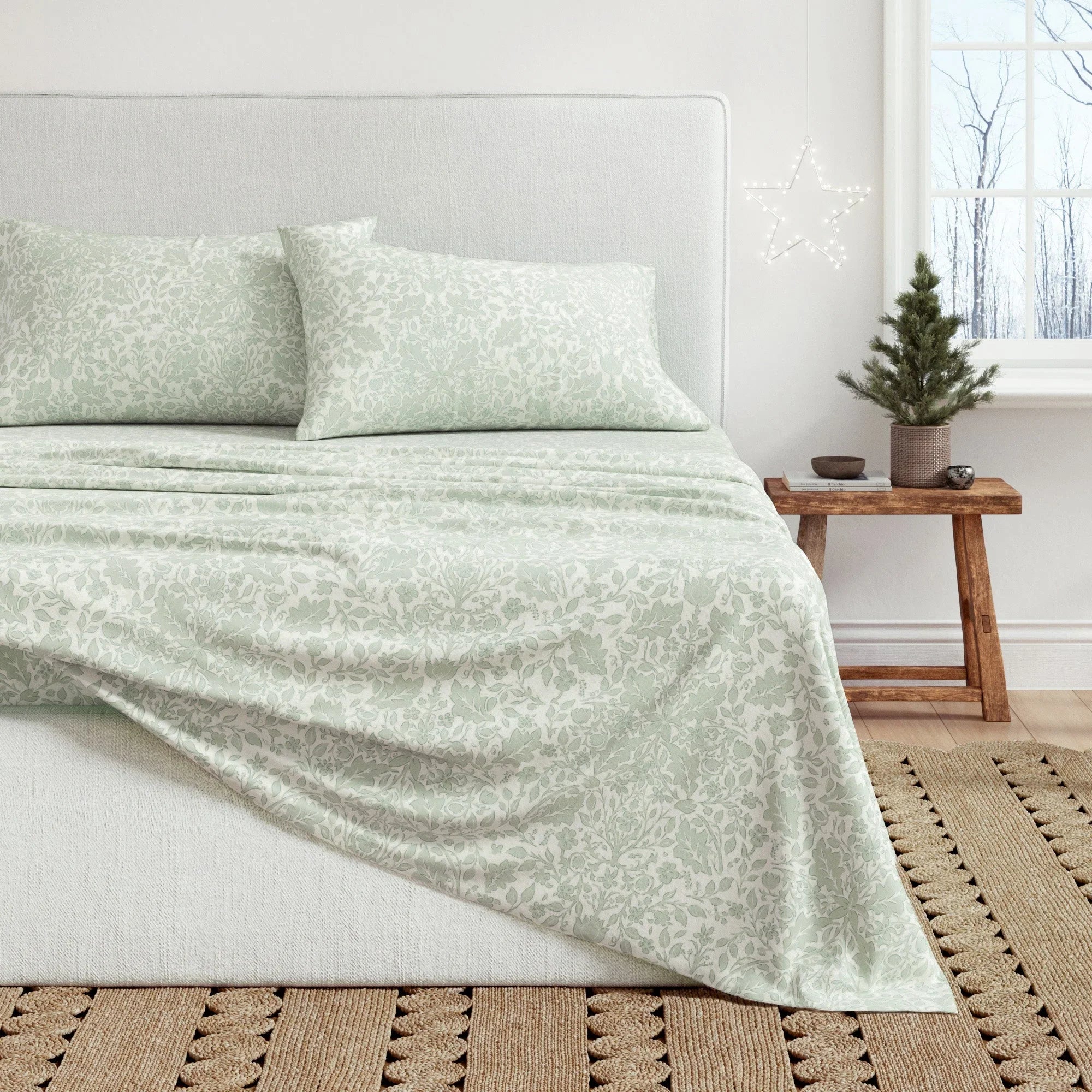 Winter Floral Cotton Sheet Set Collection