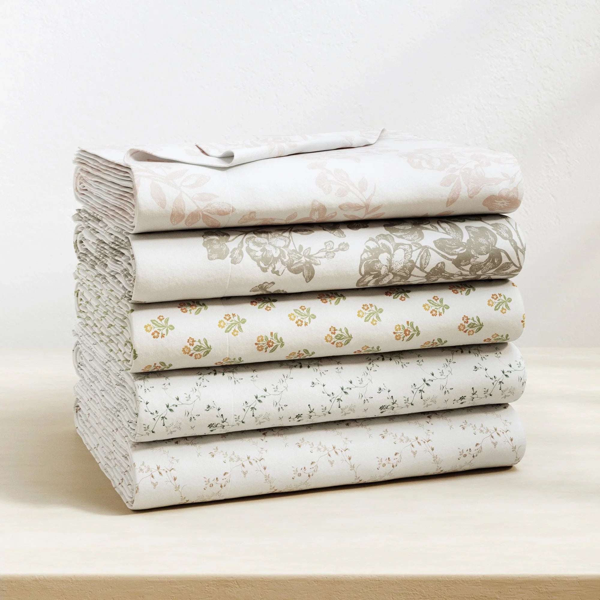Winter Floral Cotton Sheet Set Collection