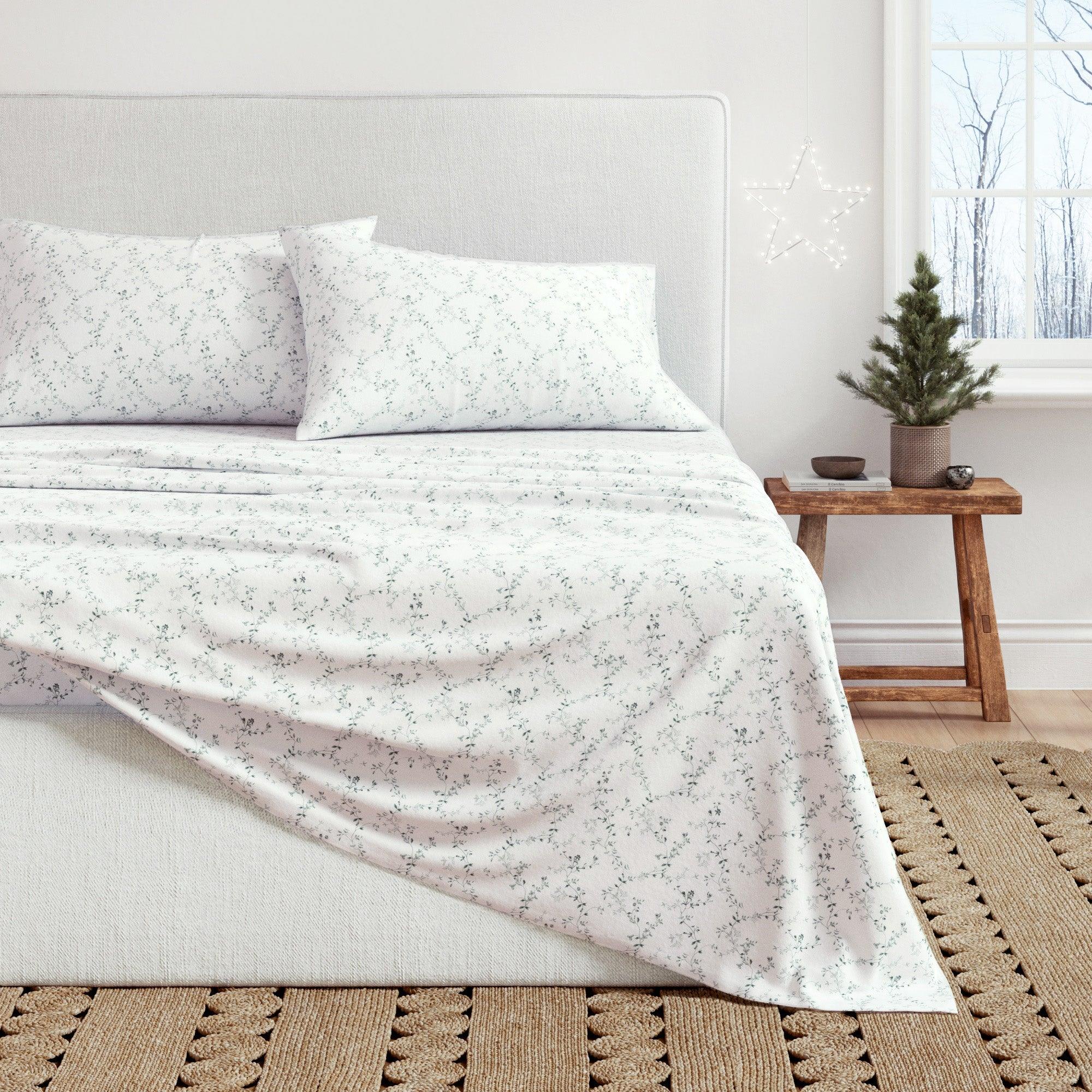 Winter Floral Cotton Sheet Set Collection
