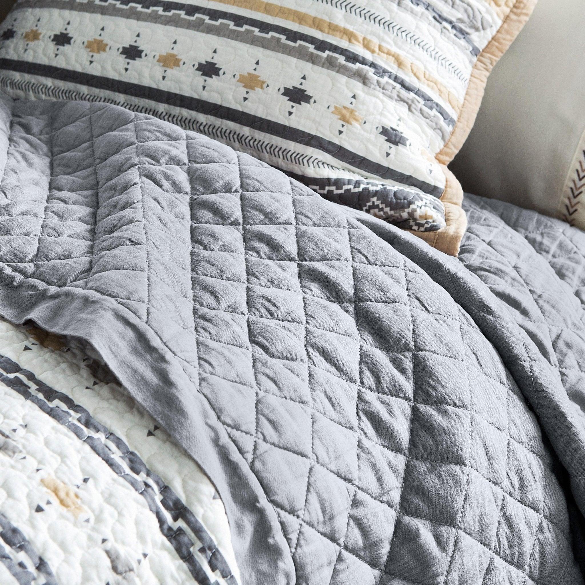 Aztec Stone Reversible Quilt Set