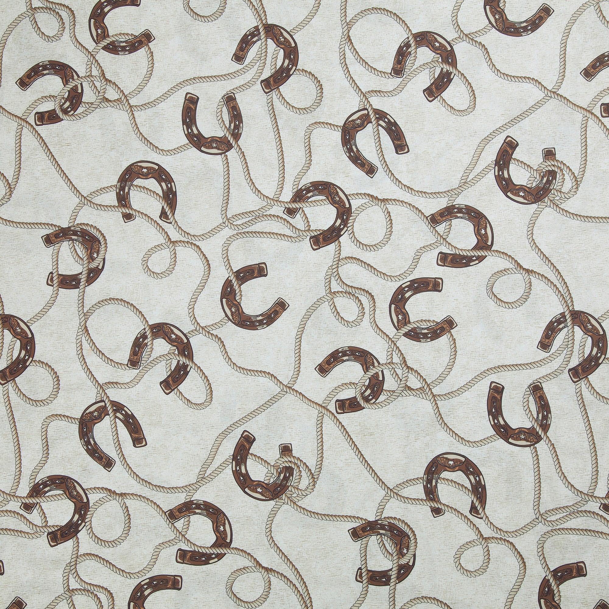 Equestrian Sheets with Rope and Horseshoes
