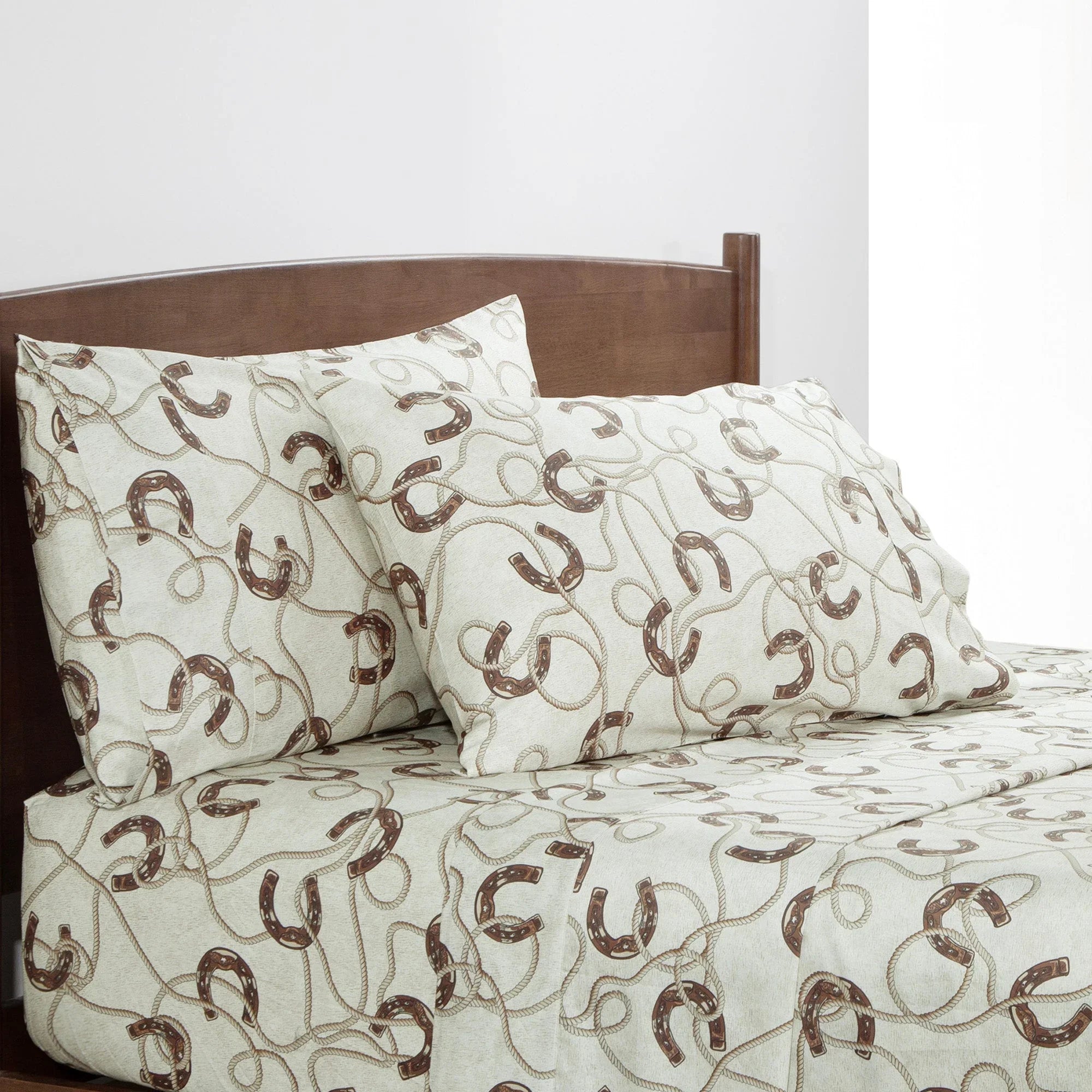 Equestrian Sheets with Rope and Horseshoes