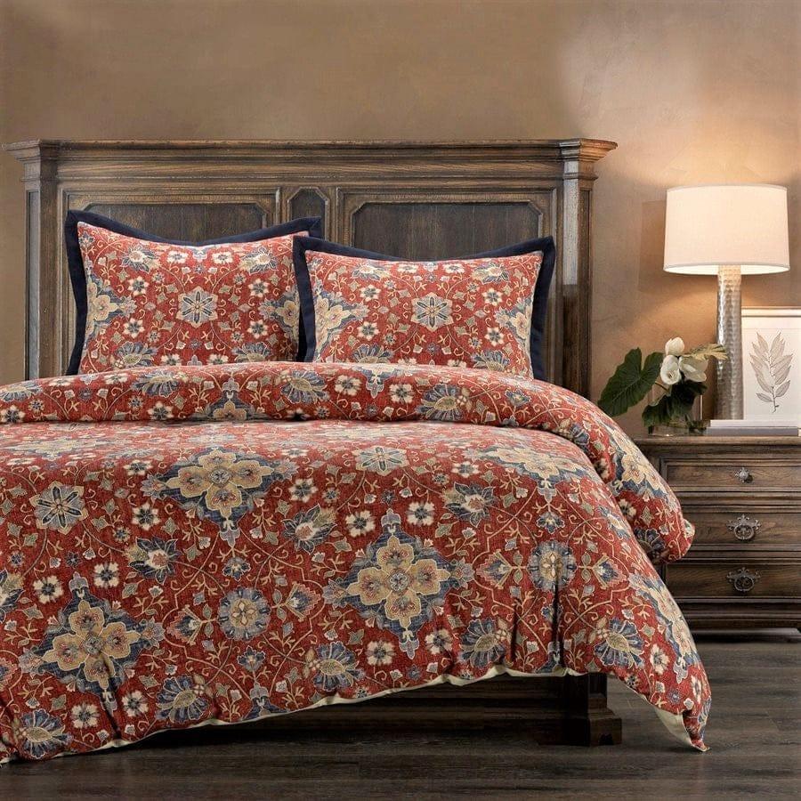 Rustic Red Medallion Bedding Set